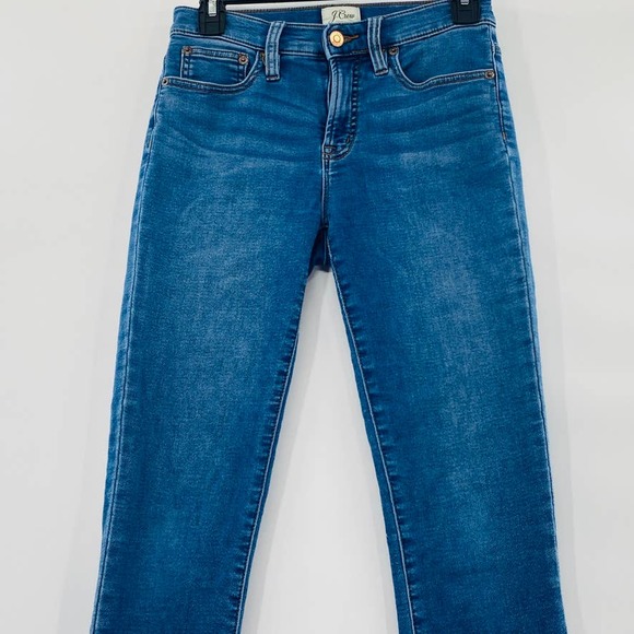 J. Crew 9" High-rise Jeggings In Medium Blue Soft Wash Stretch Knit Size 25 - Picture 6 of 12